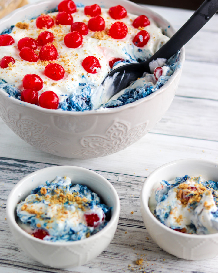 Patriotic Blueberry Jello Cheesecake Salad