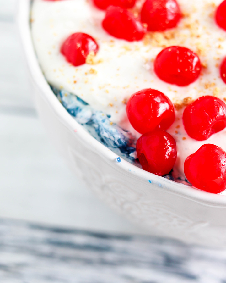 Patriotic Blueberry Jello Cheesecake Salad