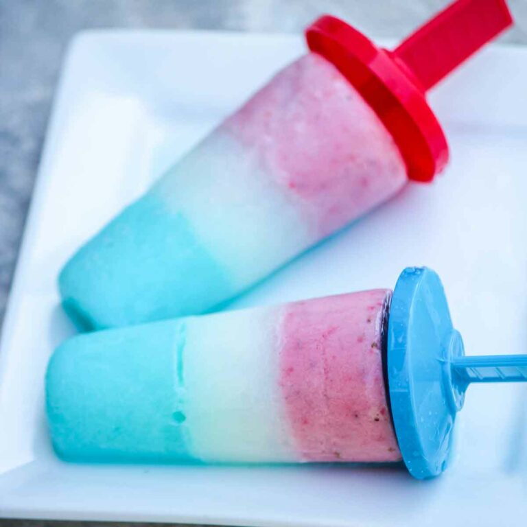 Patriotic Fruit and Yogurt Popsicles