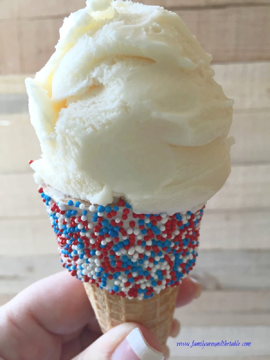 Patriotic Ice Cream Cones • Family Around the Table