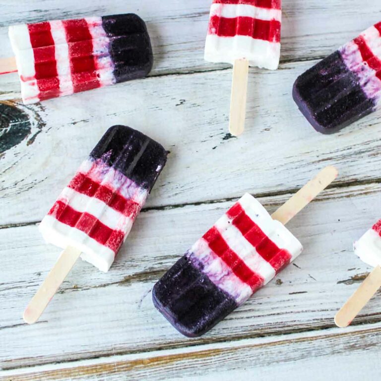 Patriotic Smoothie Popsicles
