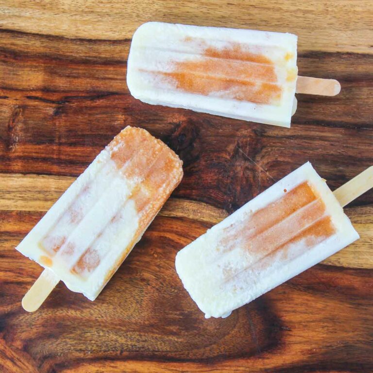 Peaches and Cream Popsicles