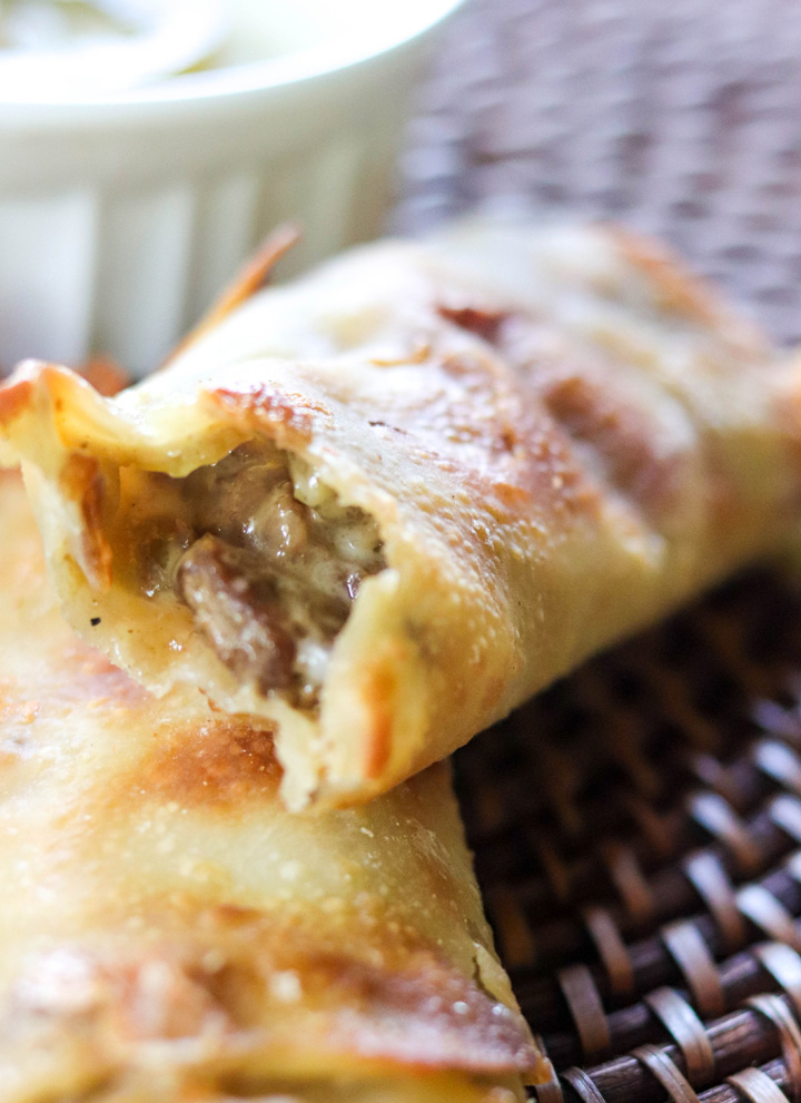Philly Cheesesteak Egg Rolls