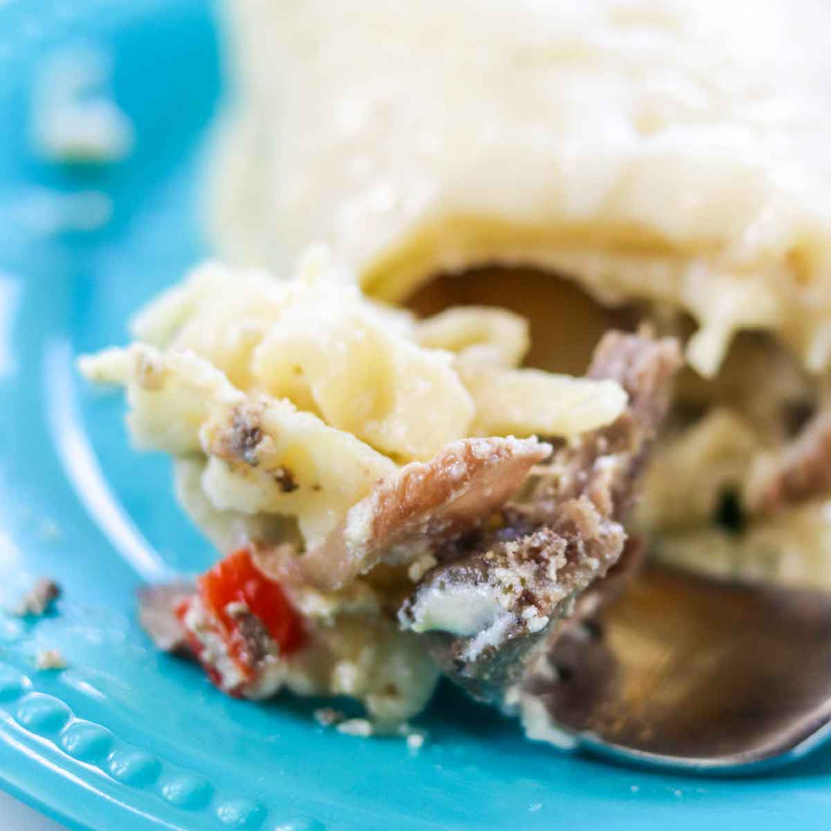 Philly Cheesesteak Lasagna Roll Ups