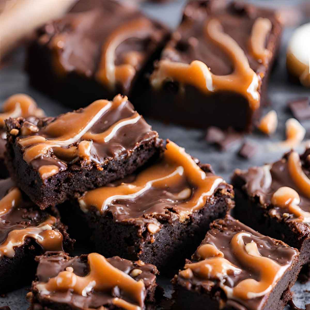 Dark Chocolate Caramel Brownies