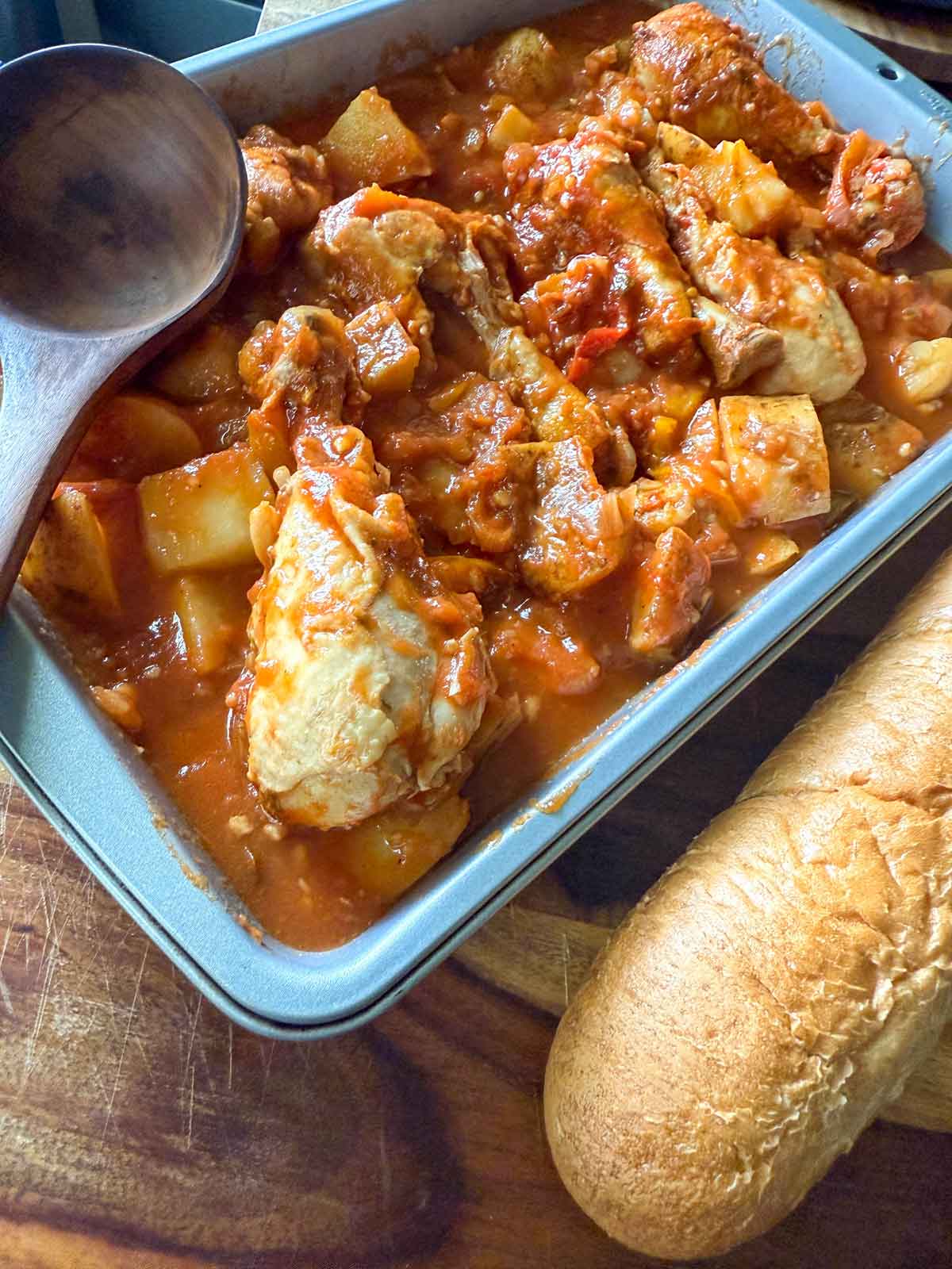 piri piri chicken in a pan