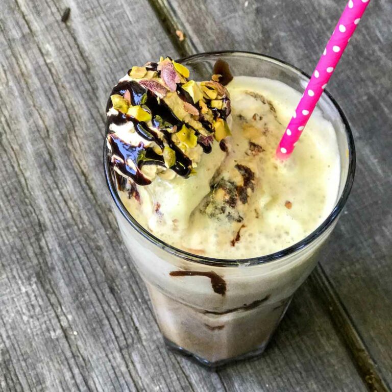 Pistachio Mocha Coffee Floats