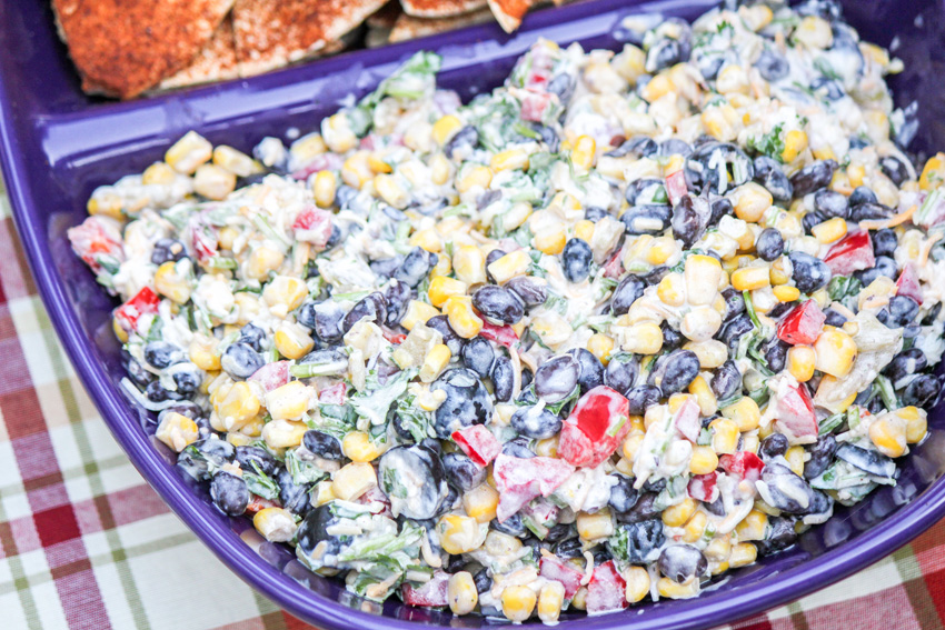 Potluck Corn Black Bean and Cilantro Salsa Dip for a Crowd Potluck Corn Black Bean and Cilantro Salsa Dip for a Crowd