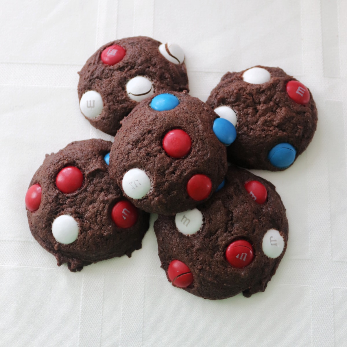 Red White and Blue M&M Cookies