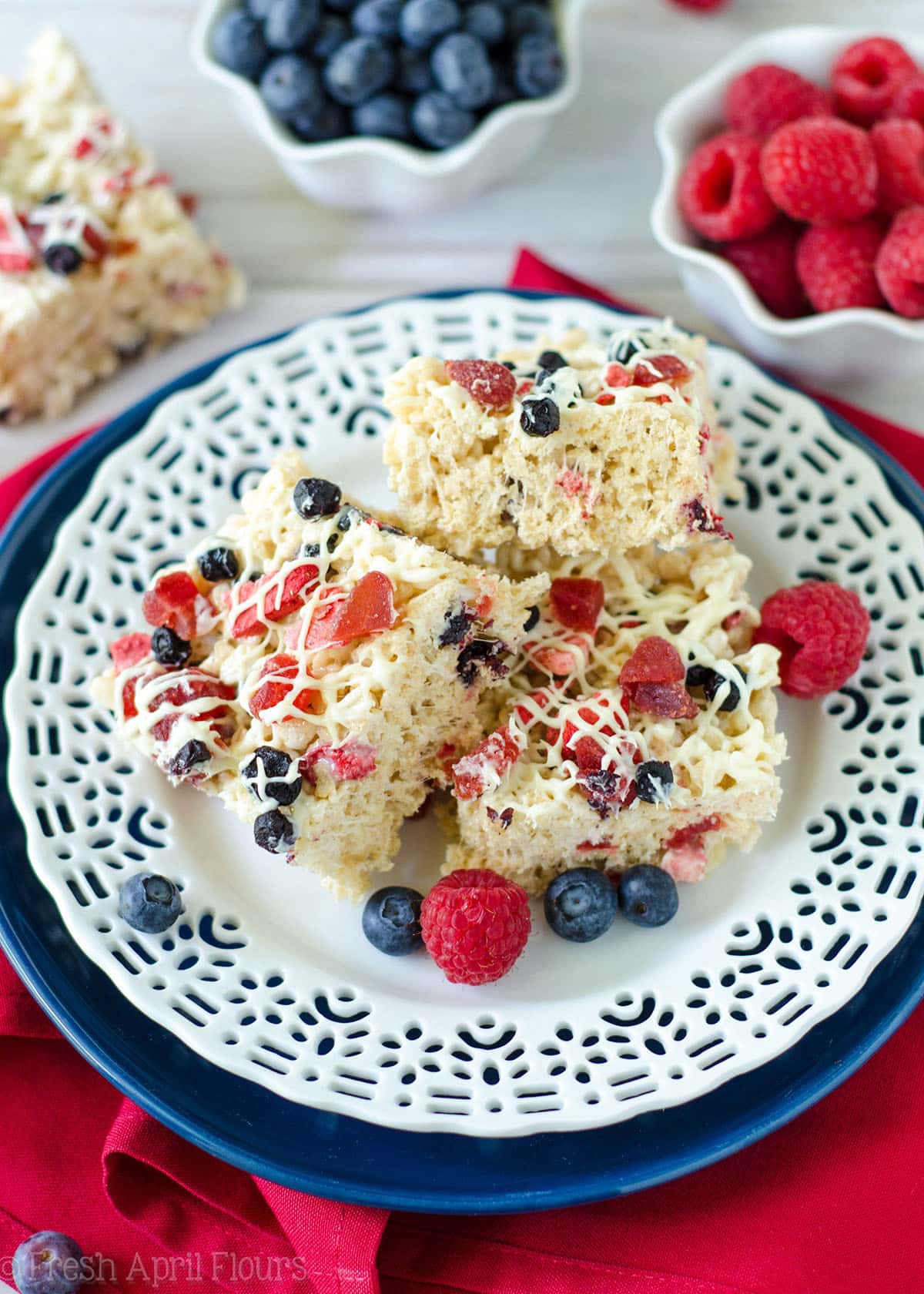 Red, White, & Blue Rice Krispies Treats