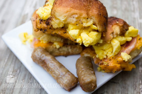 Saucy Ham and Cheese Breakfast Sliders
