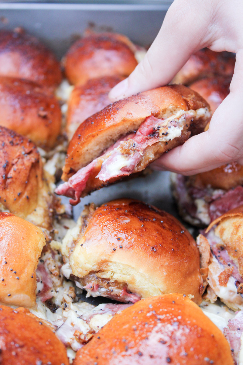 Saucy Roast Beef and Swiss Sliders