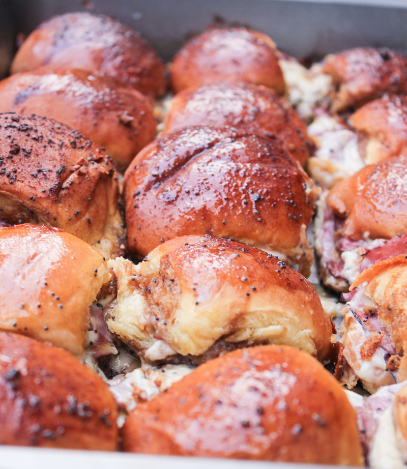 Saucy Roast Beef and Swiss Sliders