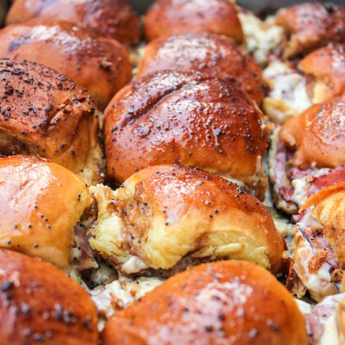 Saucy Roast Beef and Swiss Sliders