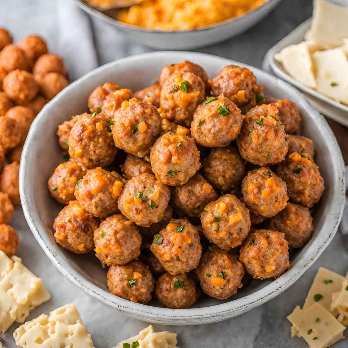 Sausage Balls with Cheese Appetizer