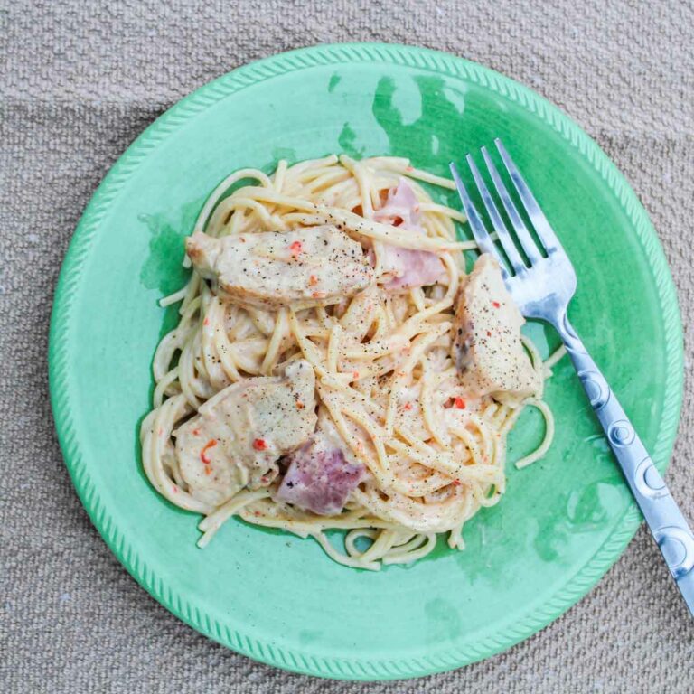 Skinny Chicken Cordon Bleu Pasta Featured Image