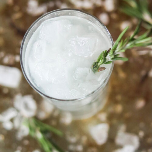 Skinny Rosemary Lime Vodka Fizz