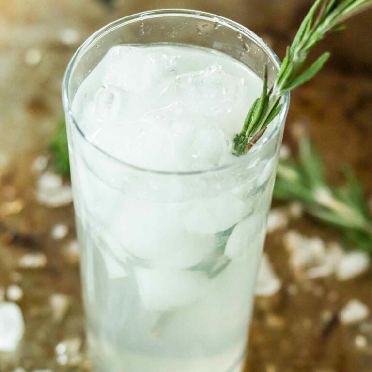Skinny Rosemary Lime Vodka Fizz Featured Image