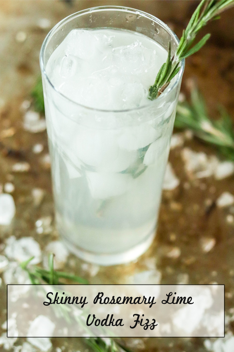 Skinny Rosemary Lime Vodka Fizz
