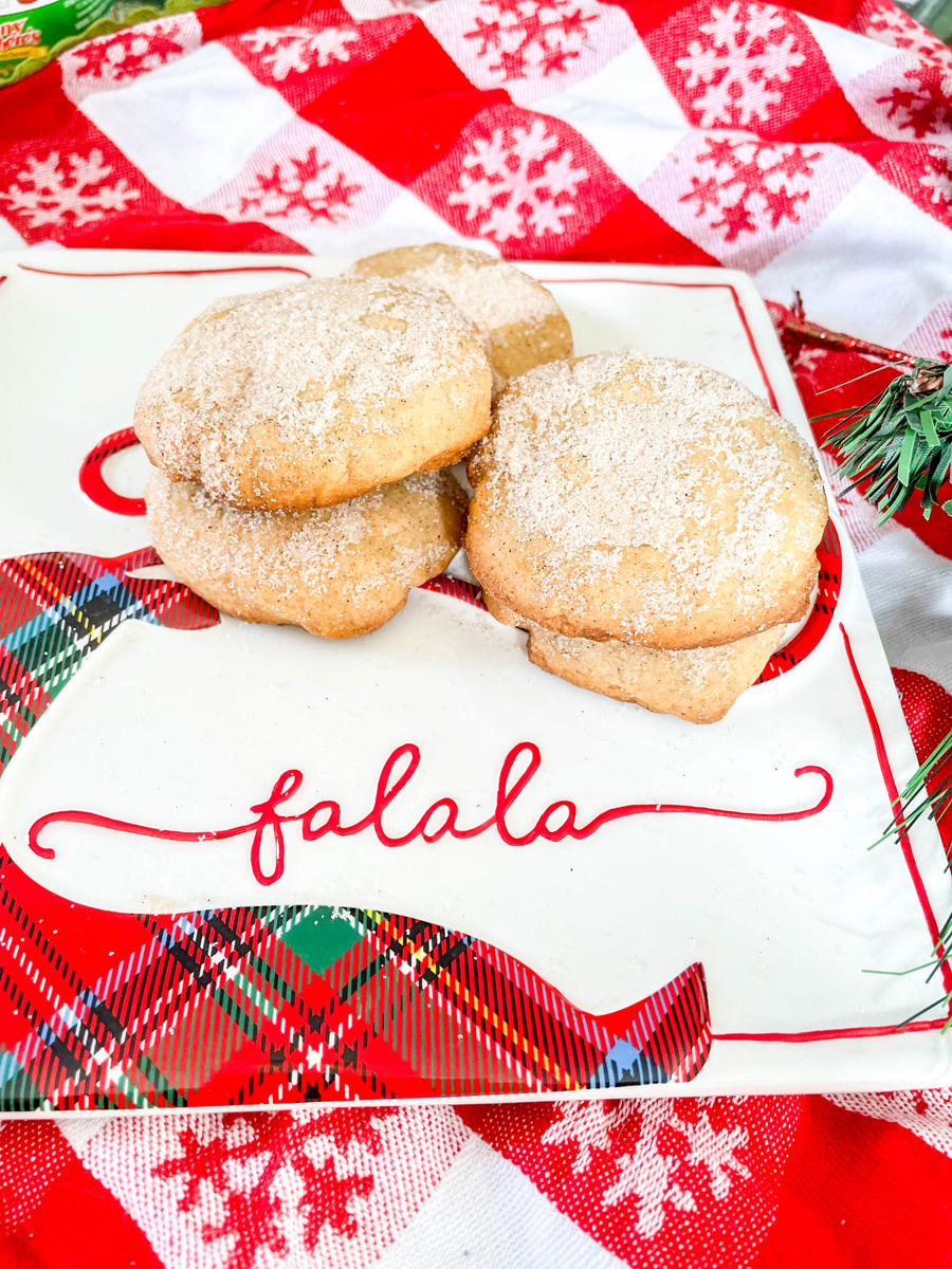 Plate of Spiced Christmas Cookies 