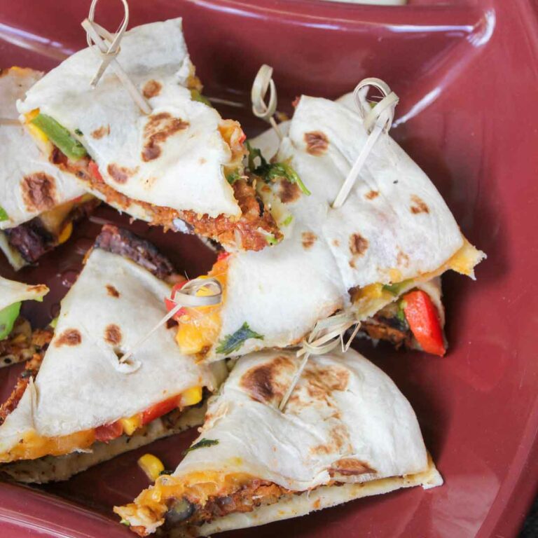 Spicy Black Bean Quesadilla Bites