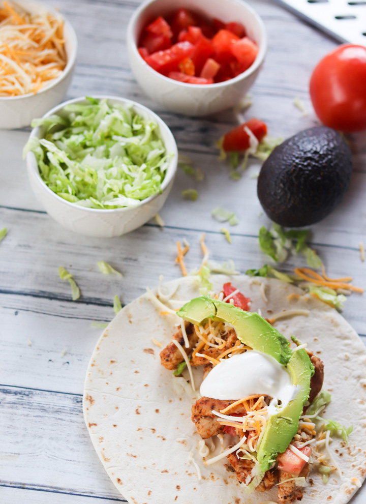 Spicy Cajun Griddle Chicken Tacos