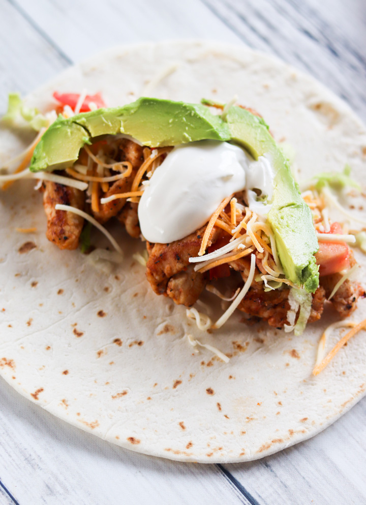 Spicy Cajun Griddle Chicken Tacos