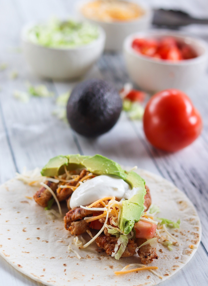 Spicy Cajun Griddle Chicken Tacos