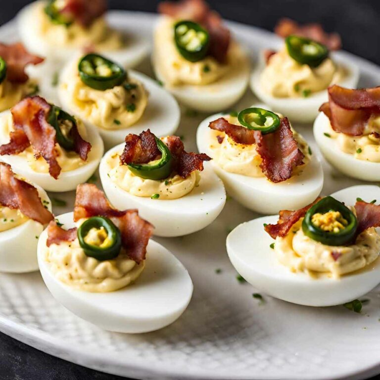Spicy Jalapeno Bacon Deviled Eggs