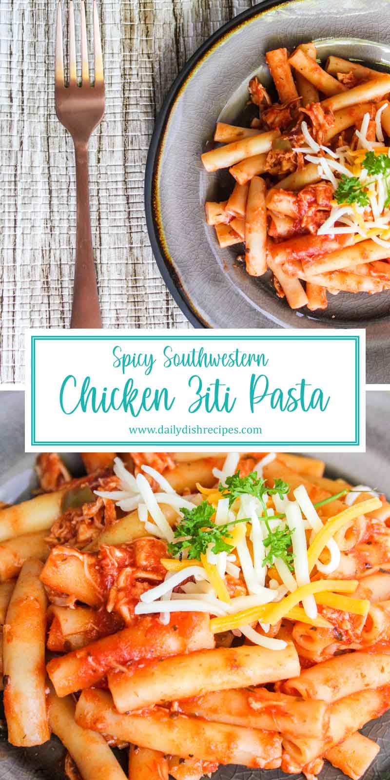 Southwestern Spicy Chicken Ziti Pasta