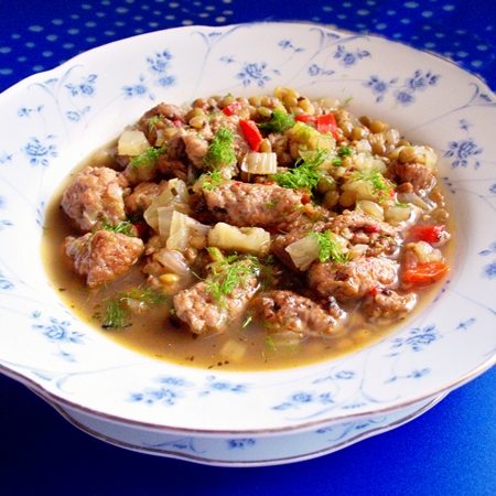 Sausage Lentil and Fennel Stew