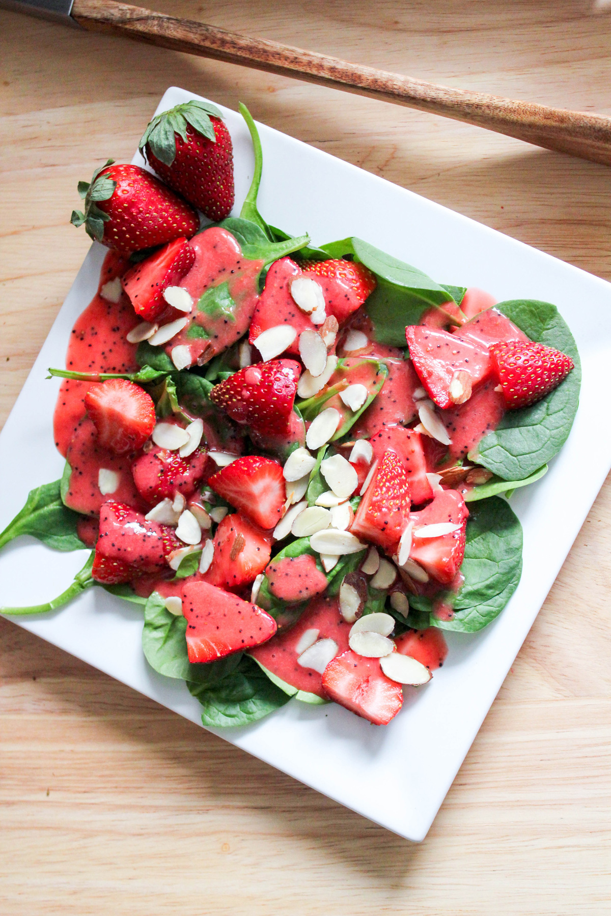 Strawberry Lemon Avocado Spinach Salad