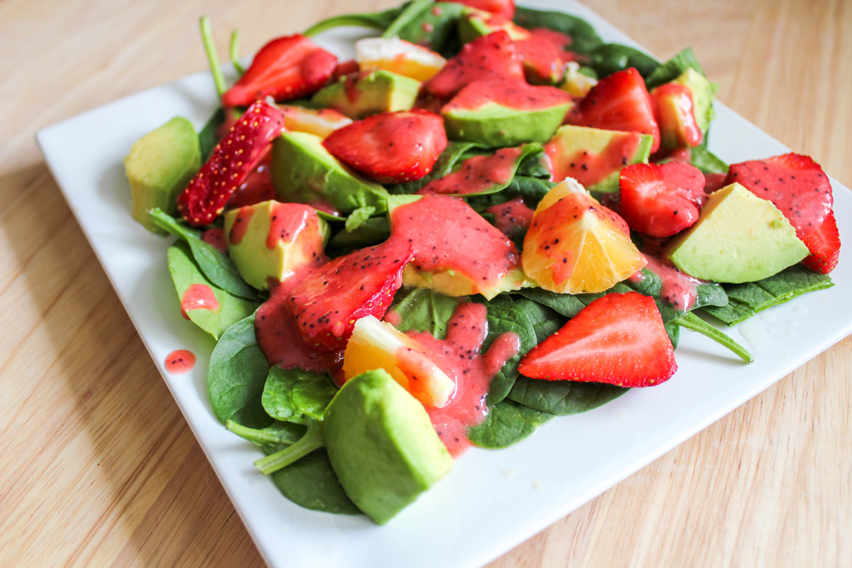 Strawberry Lemon Avocado Spinach Salad Second Remake