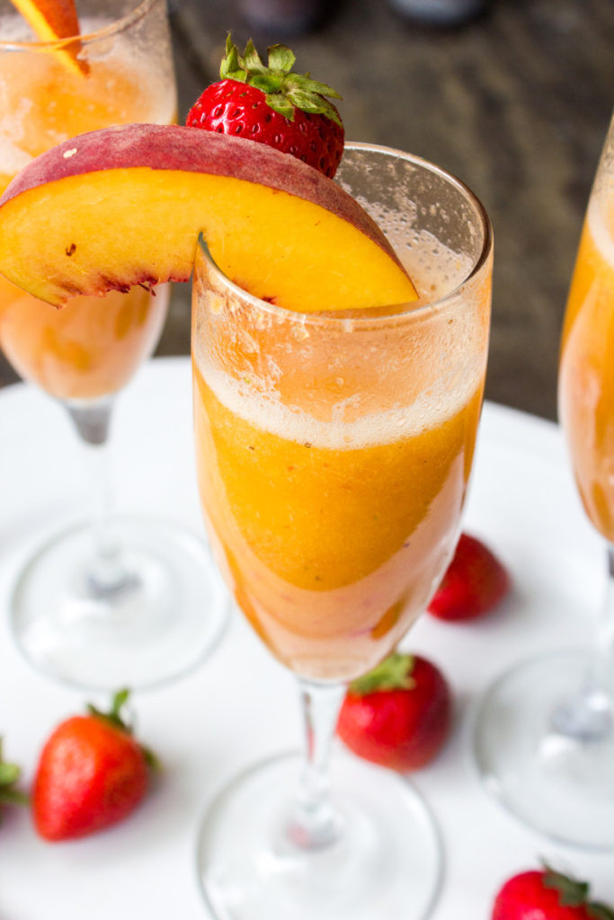 Strawberry Peach Bellini