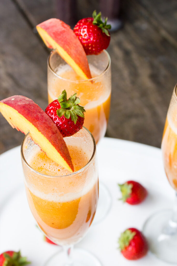 Strawberry Peach Bellini
