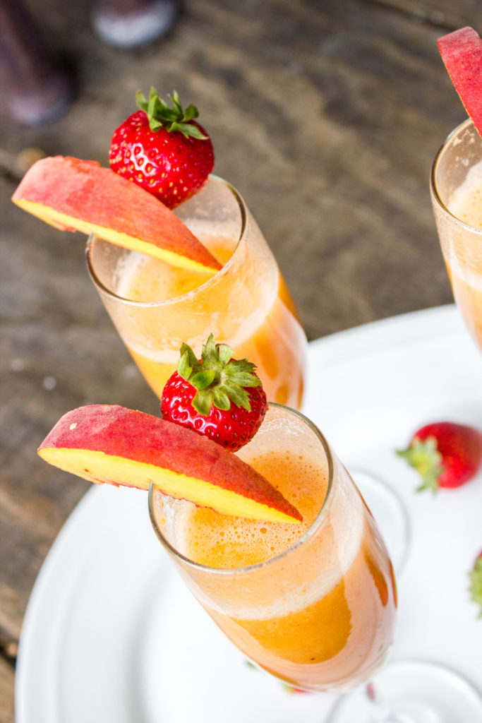 Strawberry Peach Bellini