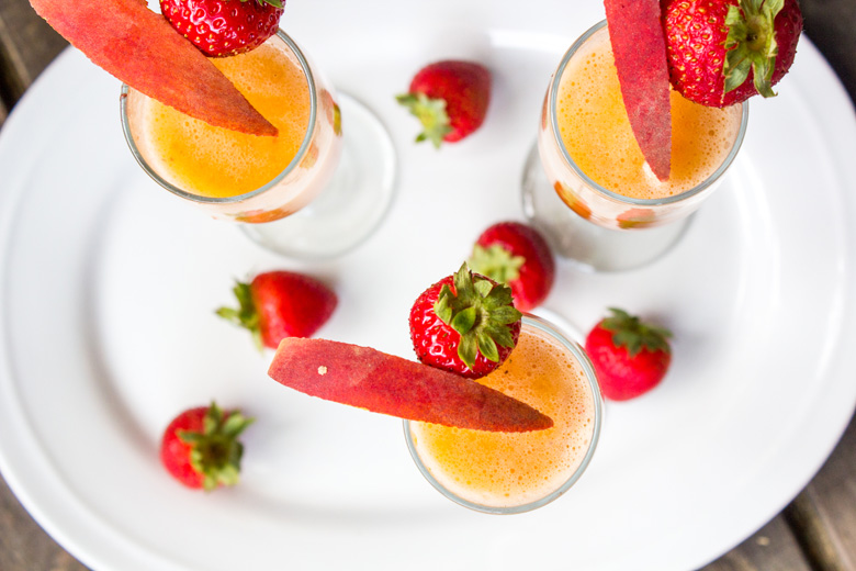 Strawberry Peach Bellini