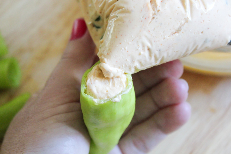 Stuffed Banana Pepper Bites