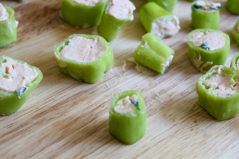 Stuffed Banana Pepper Bites
