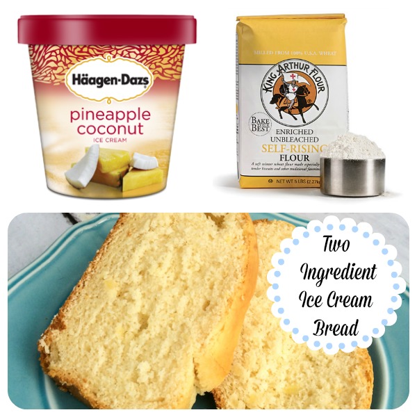 Two Ingredient Ice Cream Bread