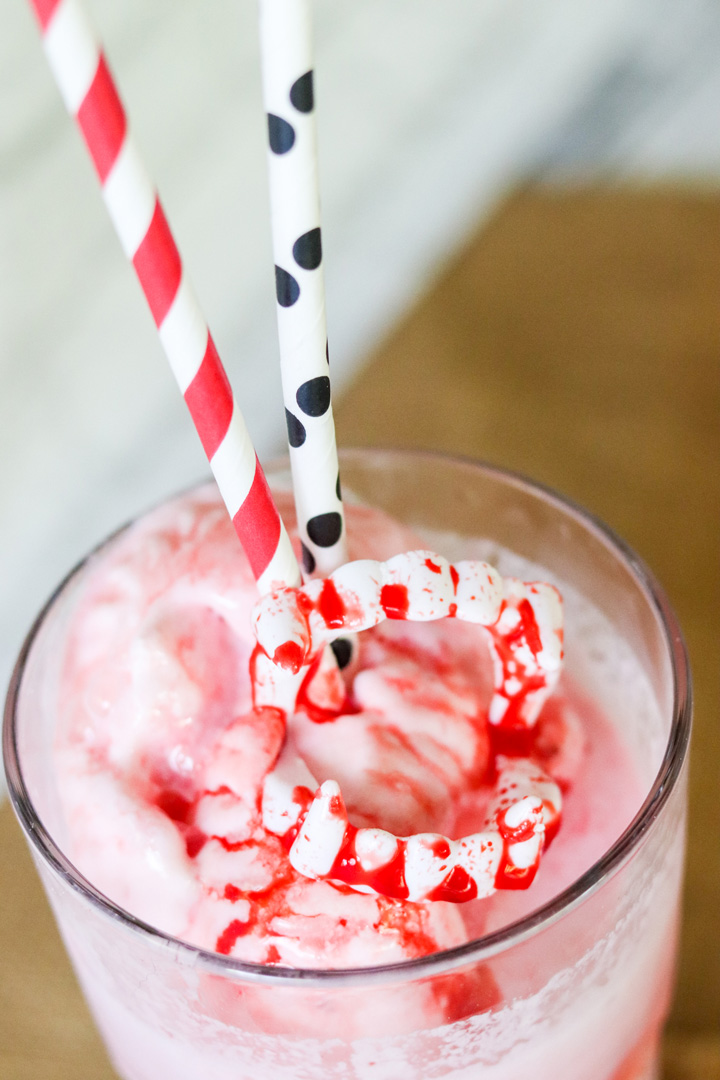 Vampire Blood Strawberry Floats