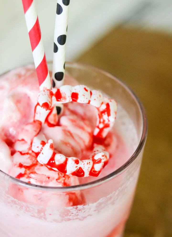Vampire Blood Strawberry Floats