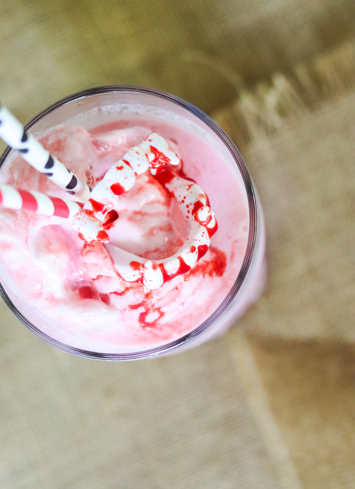 Vampire Blood Strawberry Floats