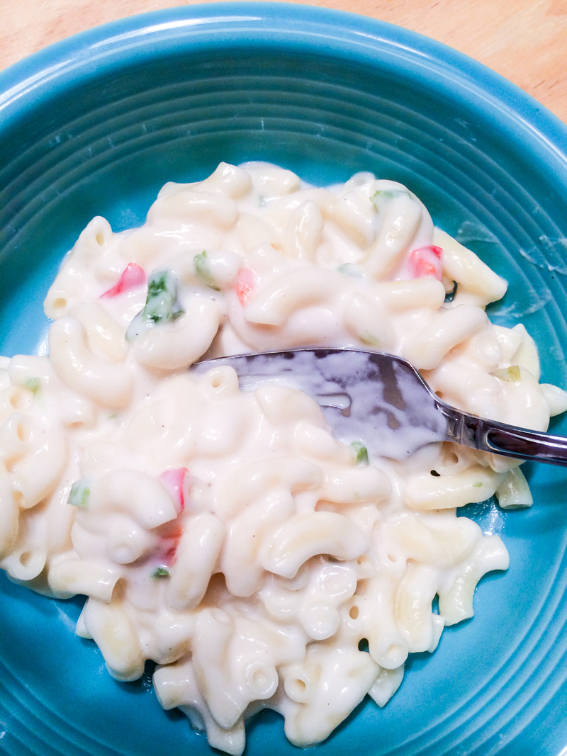 White Queso Mac and Cheese