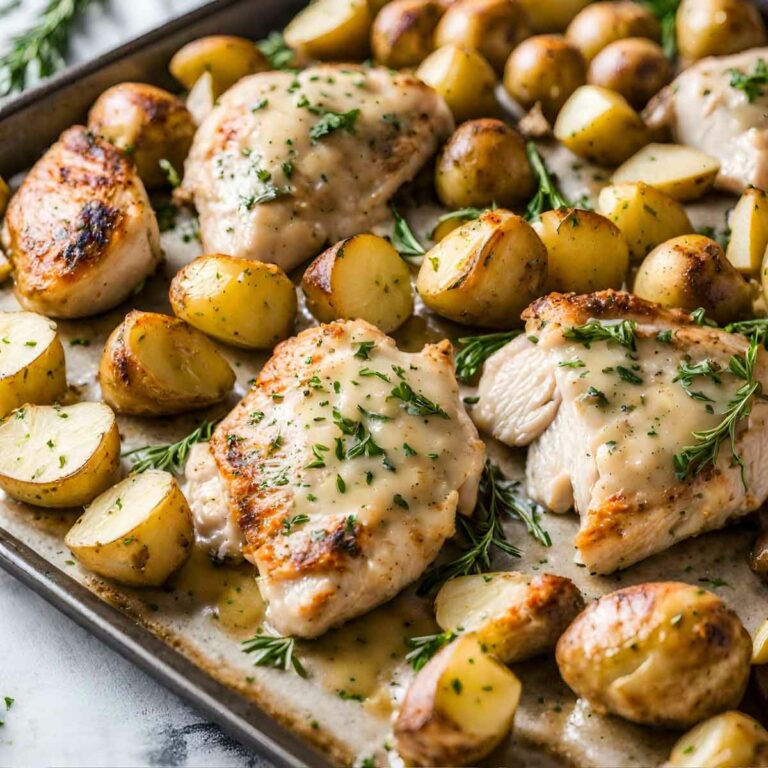 Zesty Roasted Chicken and Potato Sheet Pan Dinner